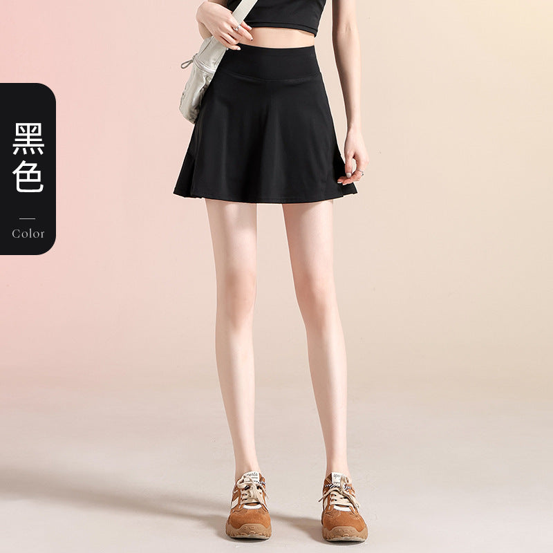 Anti-exposure Sports Shorts Summer Thin Breathable Running Loose High Waist Slimming Hip Yoga Tennis Dance Culottes