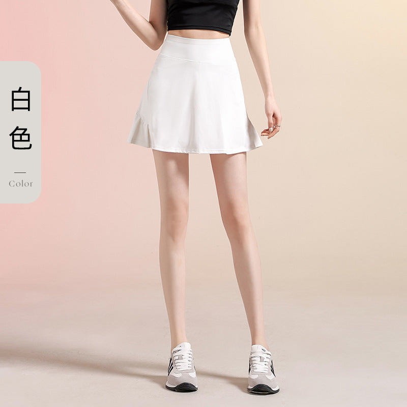 Anti-exposure Sports Shorts Summer Thin Breathable Running Loose High Waist Slimming Hip Yoga Tennis Dance Culottes