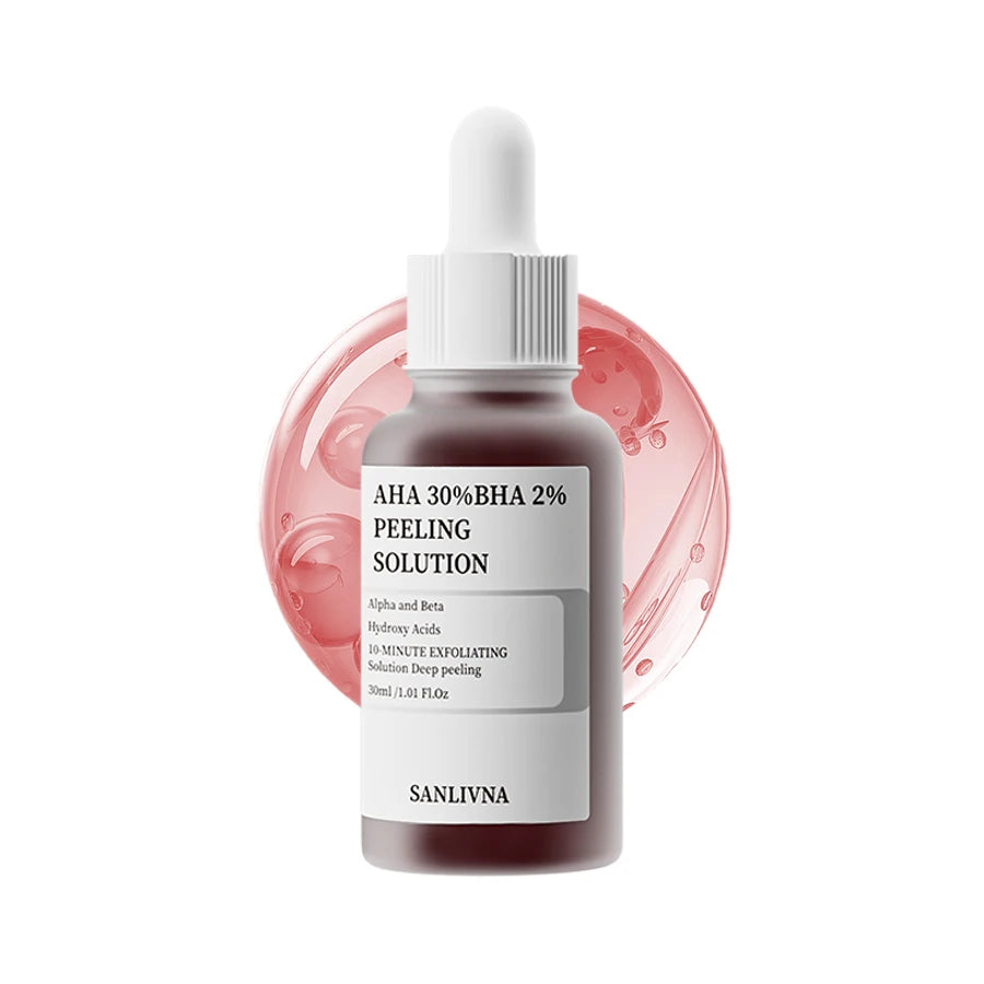AHA 30%+BHA 2% Exfoliante Facial Suero de Ácido Salicílico 10% Niacinamida + 1% Zinc, 10% Suero Hexapéptido Hidratante Cuidado de la Piel Facial