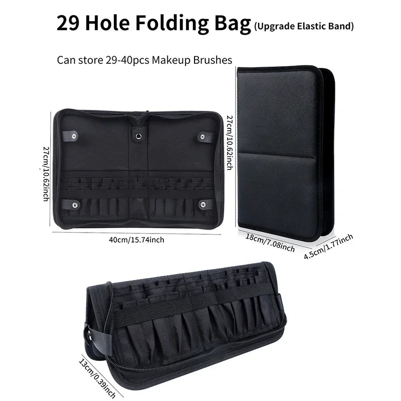 Bolsa plegable para pincel de maquillaje