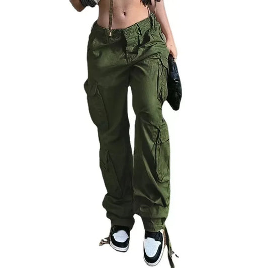 Pantalones anchos con cintura baja