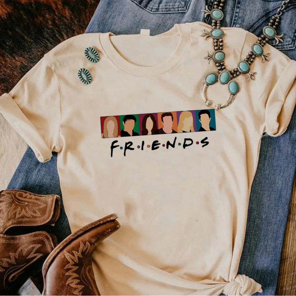 Friends Chandler Tee women streetwear designer t shirt girl streetwear anime comic clothes