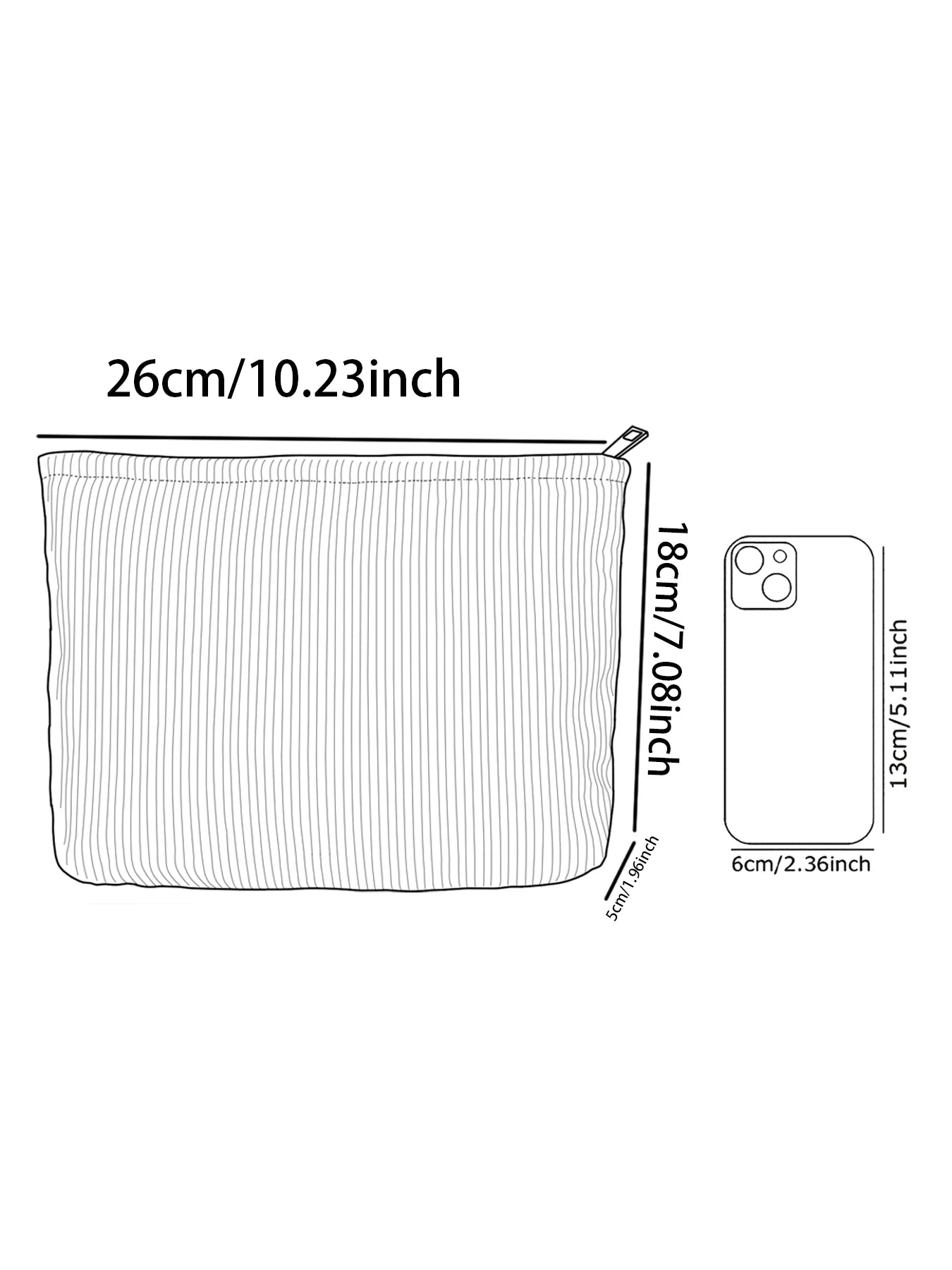 Bolsa De Maquillaje con Cremallera