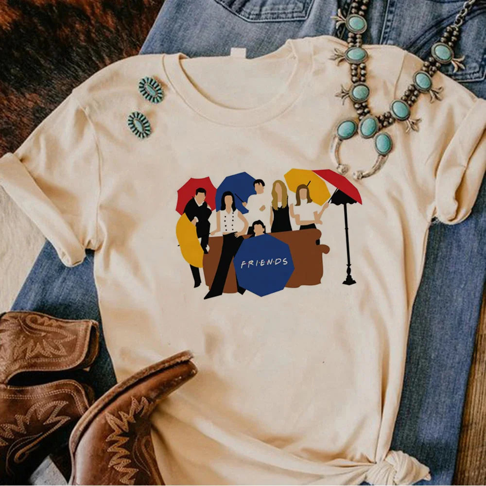 Friends Chandler Tee women streetwear designer t shirt girl streetwear anime comic clothes