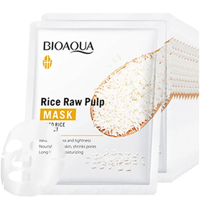 10pcs BIOAQUA Mascarilla Facial de Arroz