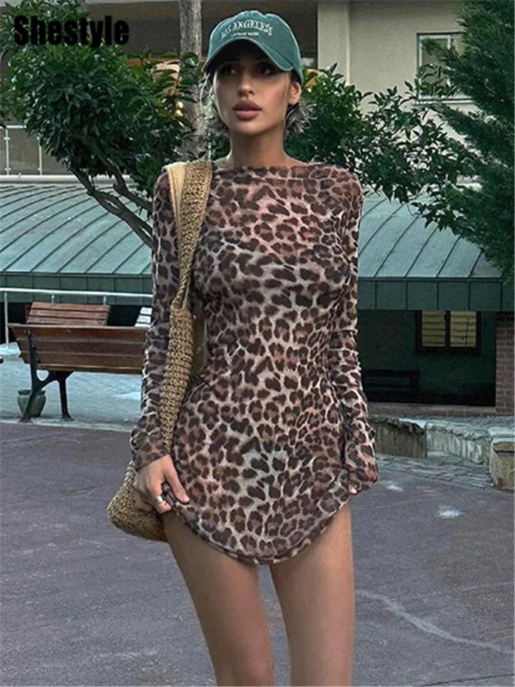 Vestido Mujeres Conjuntos de dos piezas Malla Ver a través de la moda Extremadamente caliente