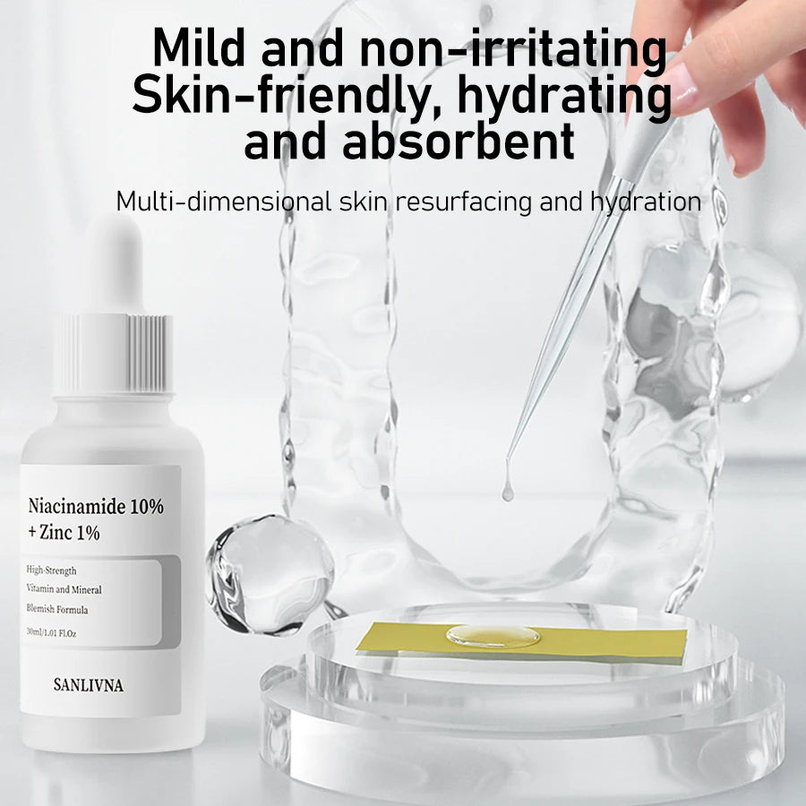 AHA 30%+BHA 2% Exfoliante Facial Suero de Ácido Salicílico 10% Niacinamida + 1% Zinc, 10% Suero Hexapéptido Hidratante Cuidado de la Piel Facial