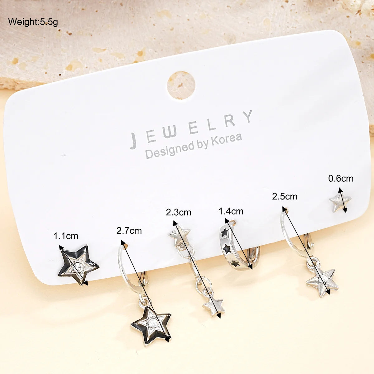 SET DE PENDIENTES ESTRELLA