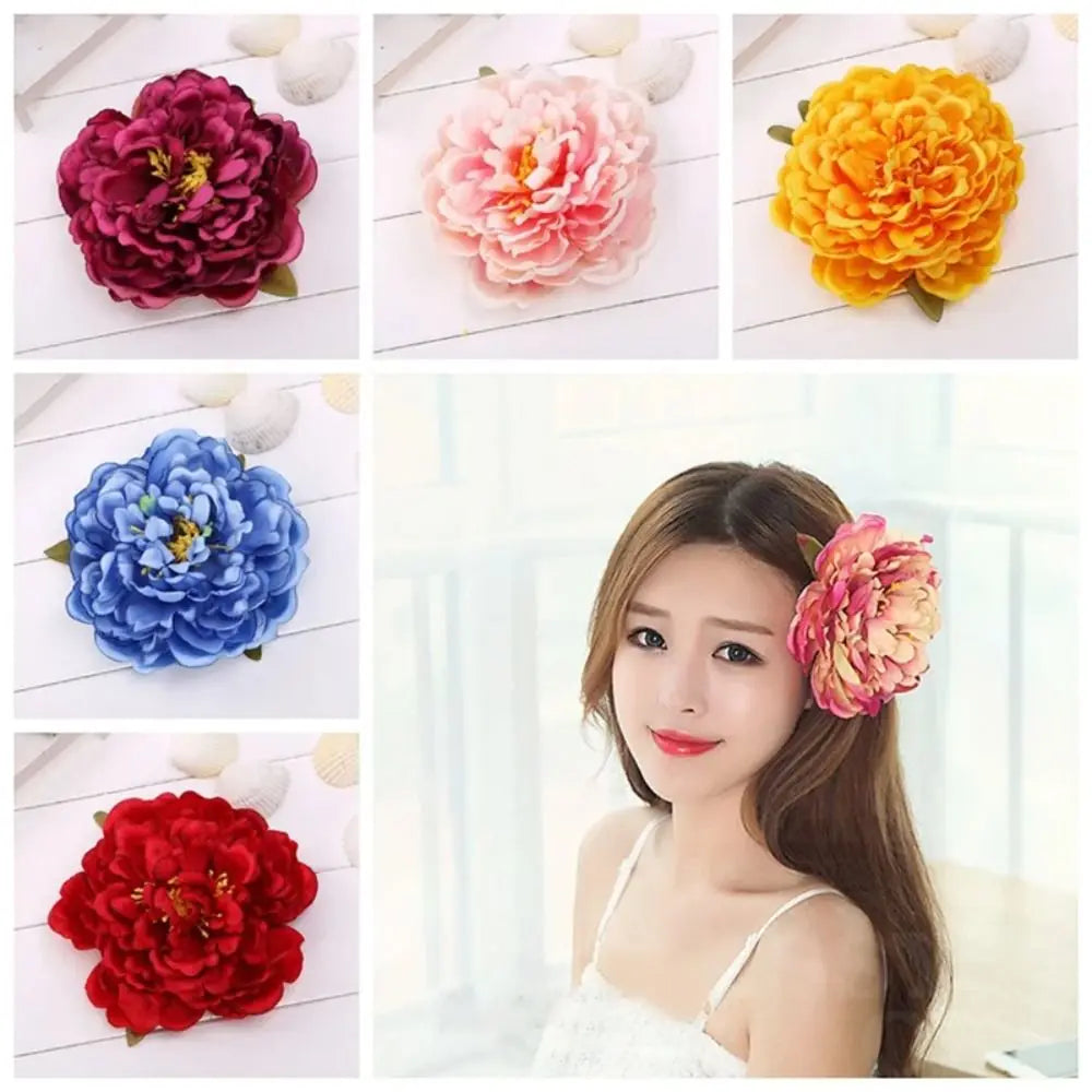 Broche elegante de flor artificial